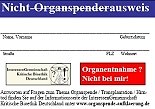 Bild Nichtorganspendeausweis